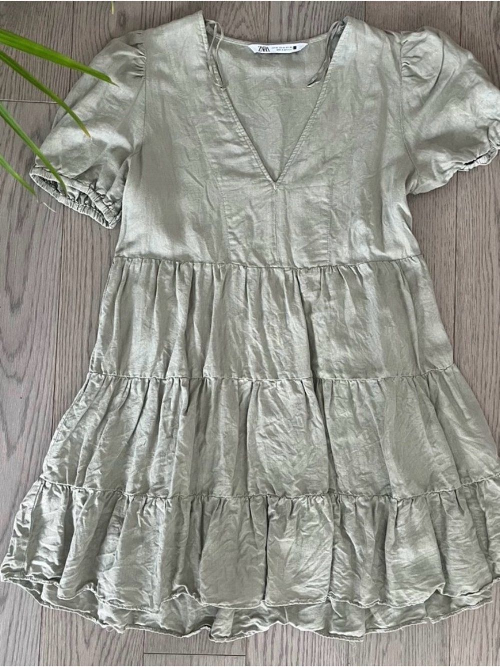 ❤️Zara Cotton-Linen Blend Mini Sun Dress - Picture 2 of 5
